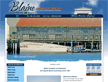 Tablet Screenshot of blainechamber.com